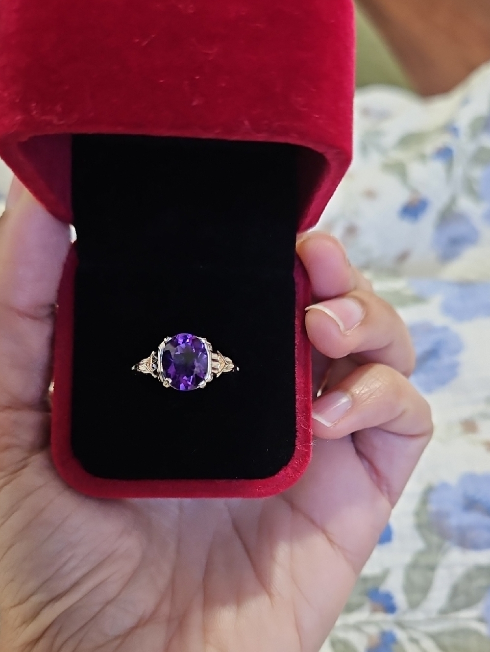 Antique Art Deco 14K Amethyst Ring